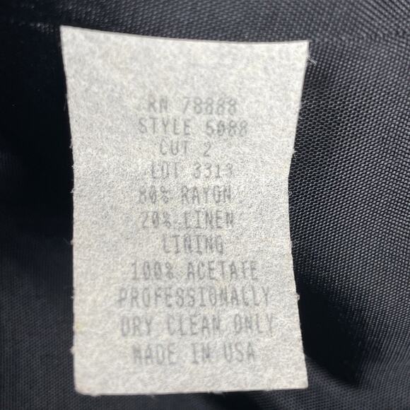 Vintage Santa Fe by Jim Tremblay Black Silver Pin Detail Sheath Dress Size 14 - Picture 7 of 9